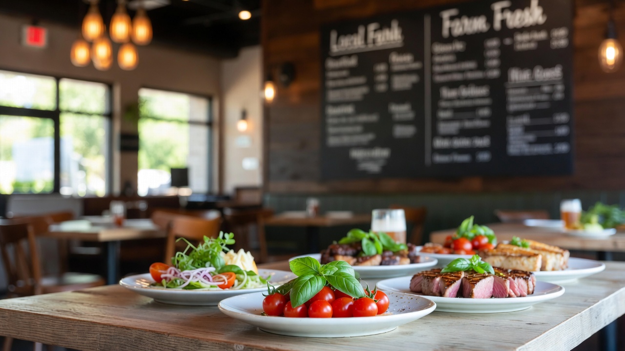 Farm-to-table restaurant in Maine featuring local farm ingredients on the menu