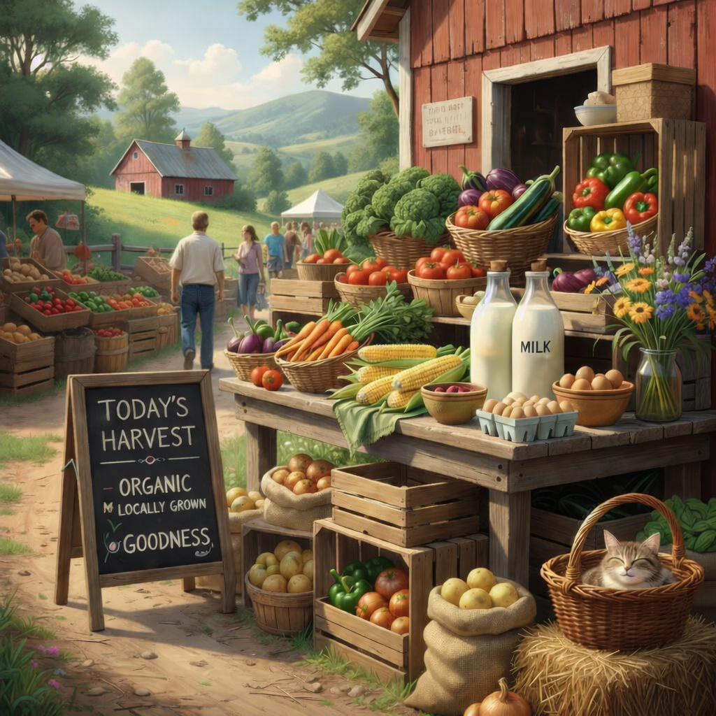 Local farm stand in Seacoast NH selling fresh vegetables and produce directly to restaurants through LiveStalks